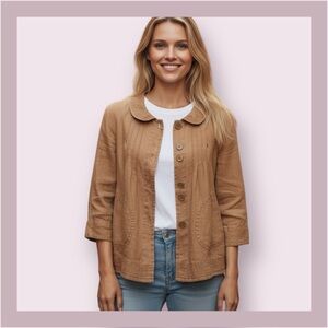 TOPSHOP Moto 100% Linen Jacket